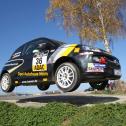 Auf dem Sprung zum Sieg im ADAC OPEL Rallye Cup 2013: Markus Fahrner / Michael Wenzel
